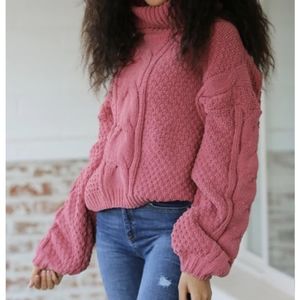 Mauve cowl sweater